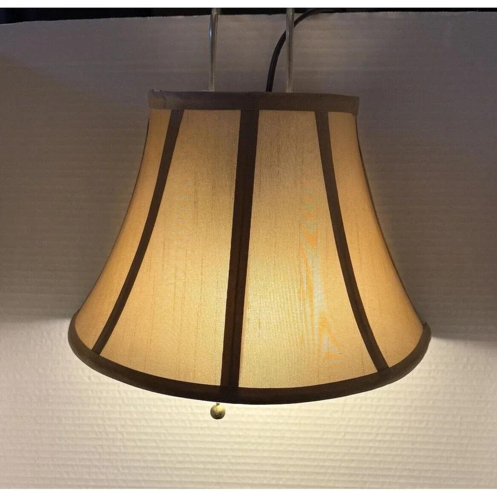 Over Ledge/Door/Rod Floating Bell Shape Shade Plug-In Pull Light‎